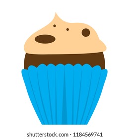 Isolated colored cupcake icon