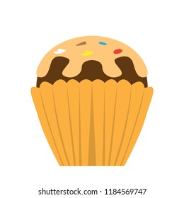 Isolated colored cupcake icon