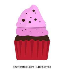 Isolated colored cupcake icon
