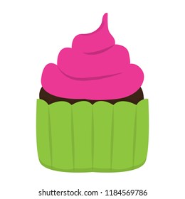 Isolated colored cupcake icon