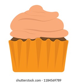 Isolated colored cupcake icon