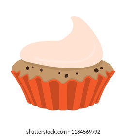Isolated colored cupcake icon