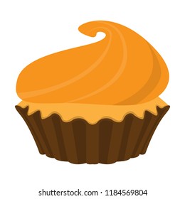 Isolated colored cupcake icon