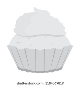 Isolated colored cupcake icon