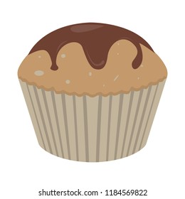 Isolated colored cupcake icon