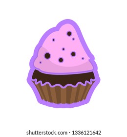 Isolated colored cupcake icon. Vector illustration design