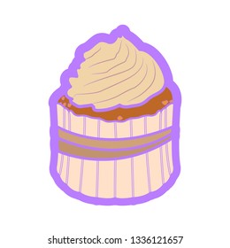 Isolated colored cupcake icon. Vector illustration design