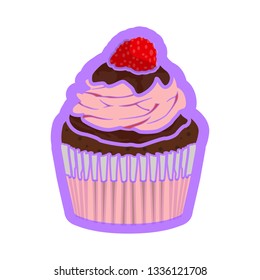 Isolated colored cupcake icon. Vector illustration design