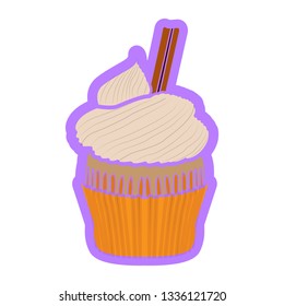 Isolated colored cupcake icon. Vector illustration design
