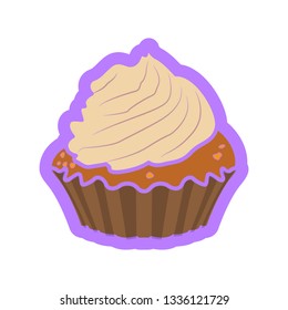 Isolated colored cupcake icon. Vector illustration design