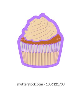 Isolated colored cupcake icon. Vector illustration design
