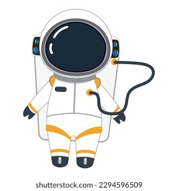 Personaje astronauta astronauta astronauta de color aislado Vector