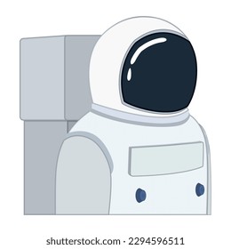 Isolated colored cute astronaut character Vector