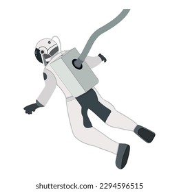 Isolated colored cute astronaut character Vector