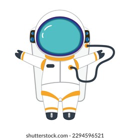 Isolated colored cute astronaut character Vector