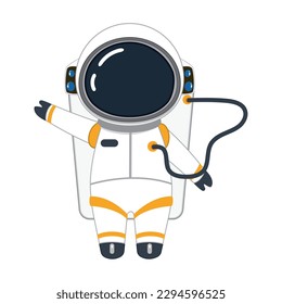 Isolated colored cute astronaut character Vector