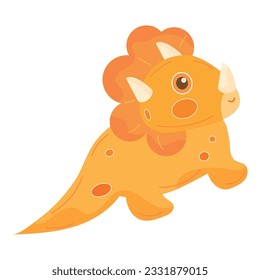 Isolated colored cute dinosaur character Vector