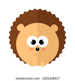 Isolated colored cute hedgehog icon Vector