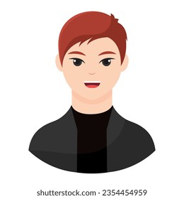 Isolated colored cute man character avatar Vector