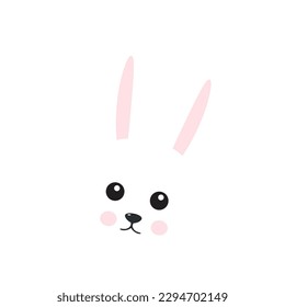Isolated colored cute rabbit avatar Vector