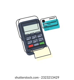 Isolated colored dataphone shopping icon Vector
