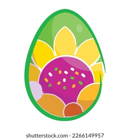 Isolated colored easter egg icon Vector