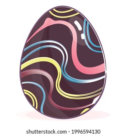 Isolated colored easter egg Spring season