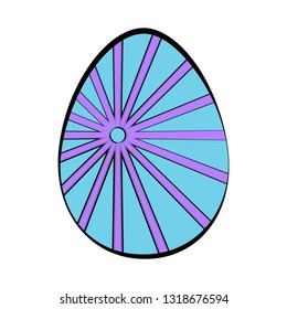 Isolated colored easter egg. Vector illustration design