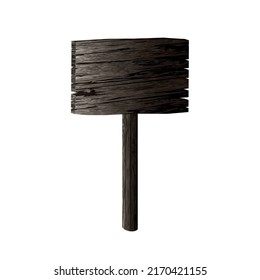 Isolated colored empty wooden post Vector