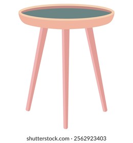 Isolated colored end table in flat style. Vector illustration.