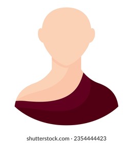 Isolated colored faceless avatar character Vector