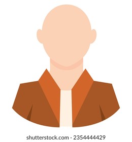 Isolated colored faceless avatar character Vector