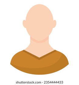 Isolated colored faceless avatar character Vector