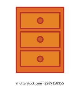 Icono de fuente de escritorio de archivador de color aislado Vector