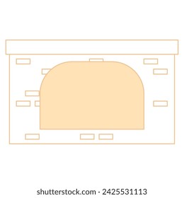 Isolated colored fireplace icon Vector illustration