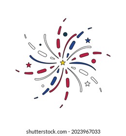 Isolated colored firework explosion icon Vector illustration