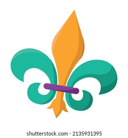 Isolated colored fleur de lis symbol Vector