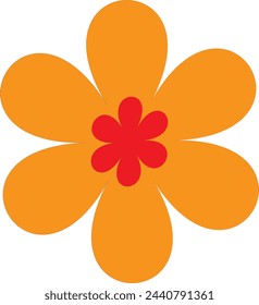 Isolated colored flower on a white background, Vector illustration