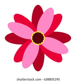 Isolated colored flower on a white background, Vector illustration