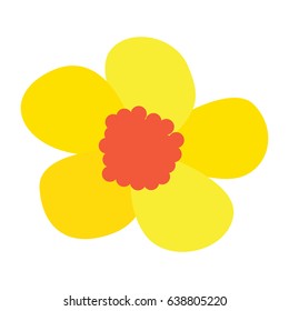 Isolated colored flower on a white background, Vector illustration