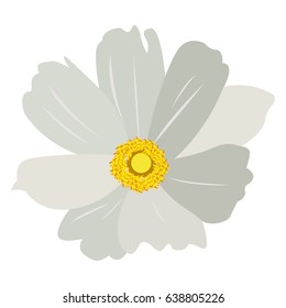 Isolated colored flower on a white background, Vector illustration