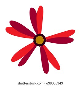 Isolated colored flower on a white background, Vector illustration