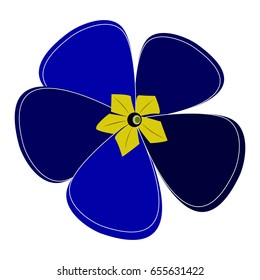 Isolated colored flower on a white background, Vector illustration