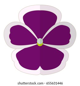 Isolated colored flower on a white background, Vector illustration