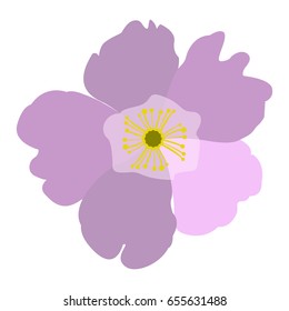Isolated colored flower on a white background, Vector illustration