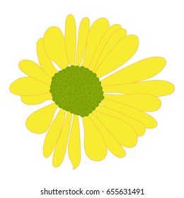 Isolated colored flower on a white background, Vector illustration