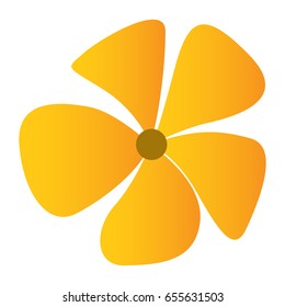 Isolated colored flower on a white background, Vector illustration