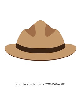 Isolated colored forest ranger hat icon Vector