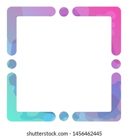 Isolated colored frame over a white background - Vector