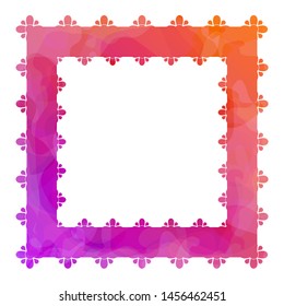 Isolated colored frame over a white background - Vector
